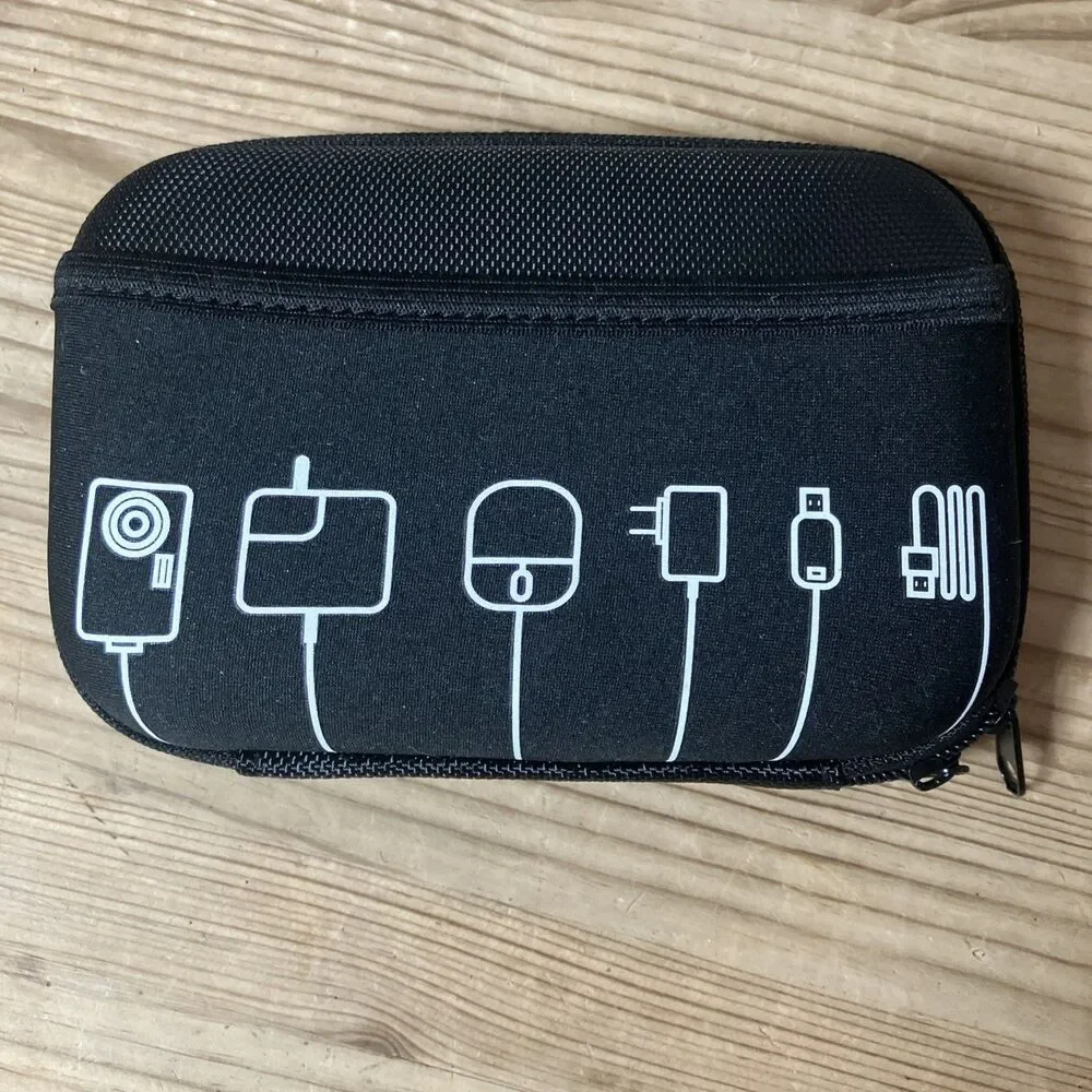 Travel Case for Charging Cables Accessories Structured Zip Organizer Storage USB